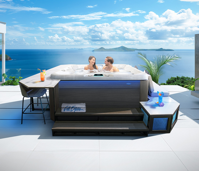 Calspas hot tub being used in a family setting - Florissant